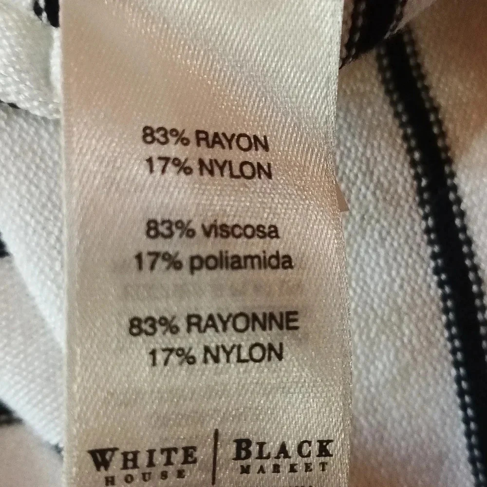 NEW White House Black Market striped bow tie sweater 3/4 sleeves striped XS - Picture 11 of 11